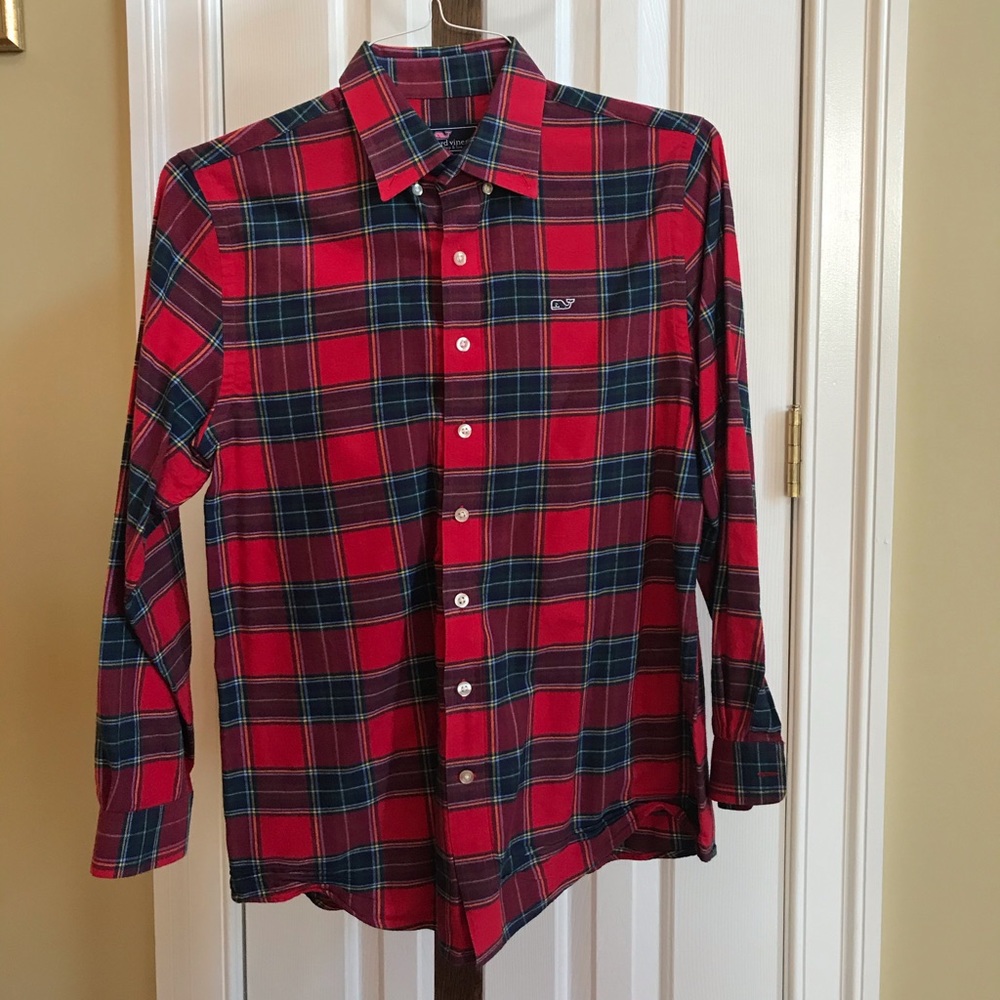 Vineyard Vines Plaid Whale Button-Down Flannel